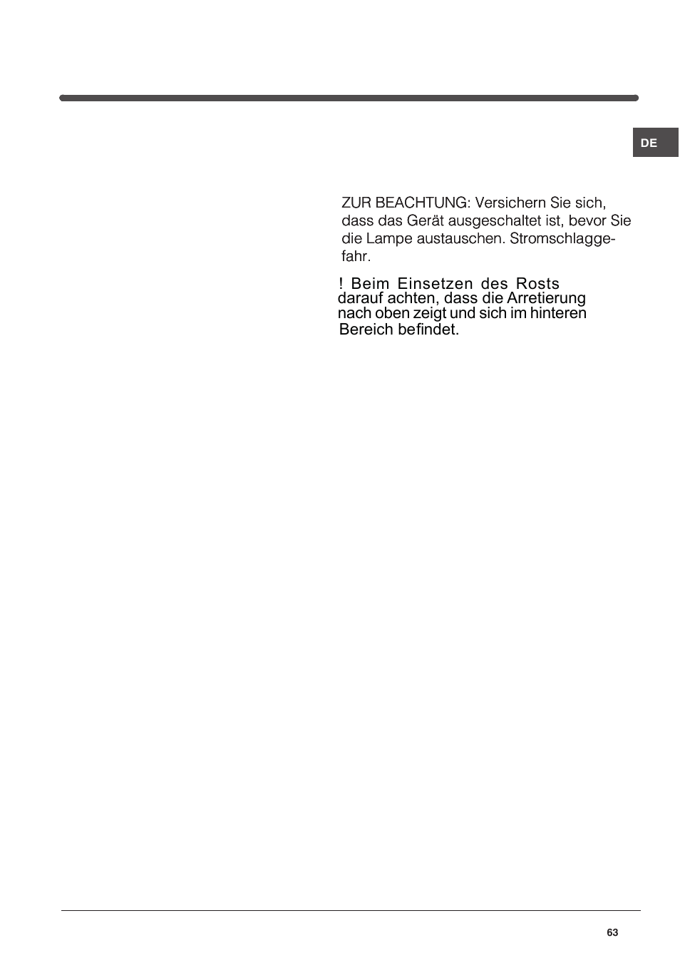 Zur beachtung | Indesit FIM-734-K.A-IX User Manual | Page 63 / 72
