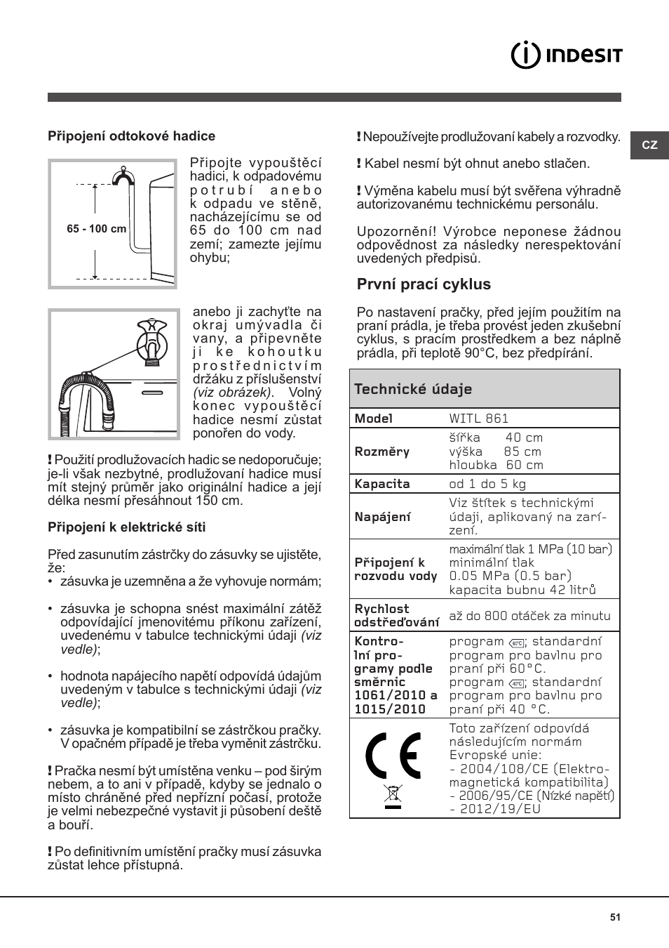 Indesit WITL-861-(EU) User Manual | Page 51 / 92
