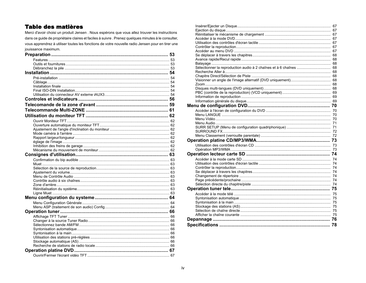 Audiovox VM9510TS User Manual | Page 4 / 82