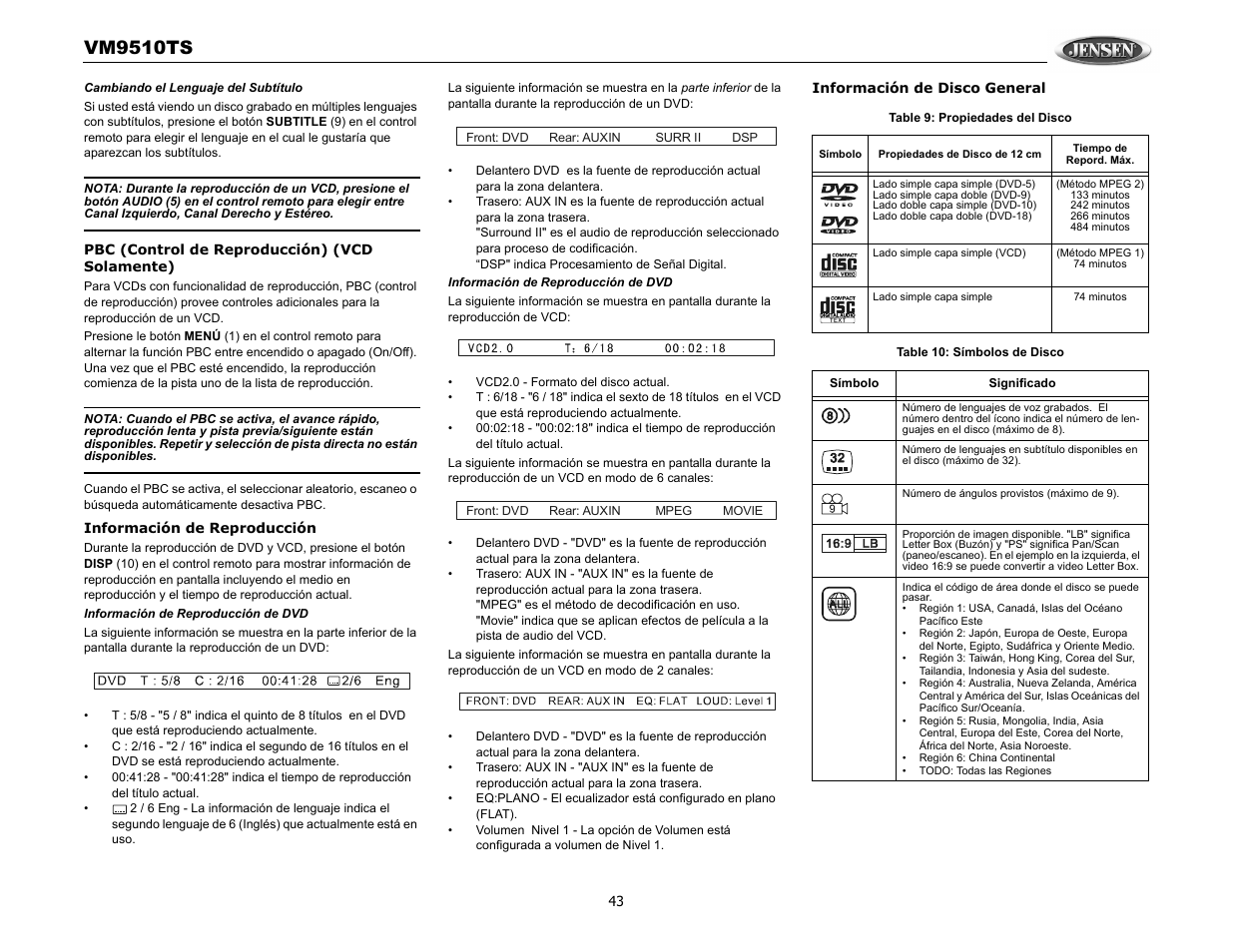 Vm9510ts | Audiovox VM9510TS User Manual | Page 47 / 82