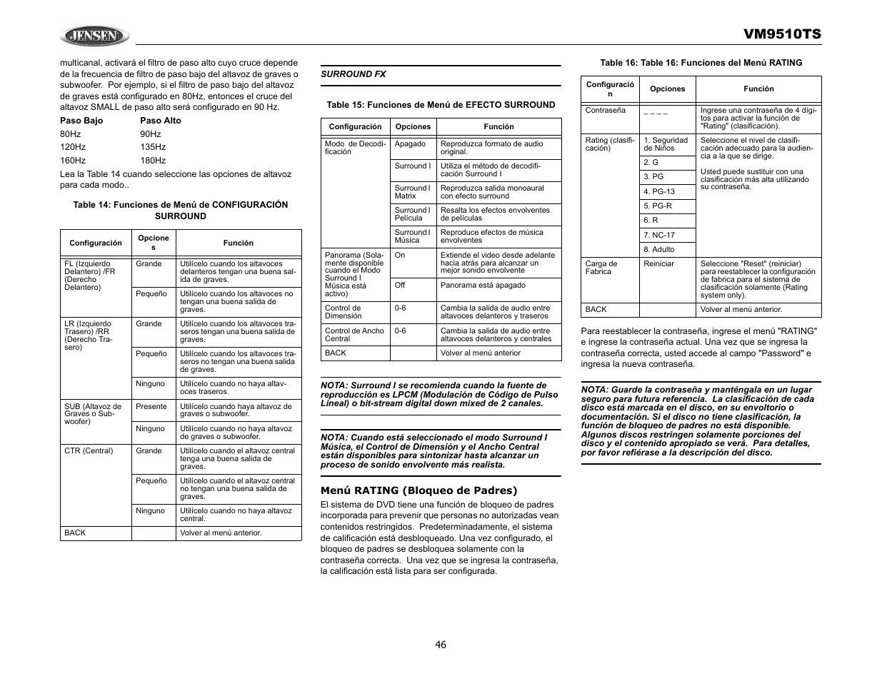 Vm9510ts | Audiovox VM9510TS User Manual | Page 50 / 82