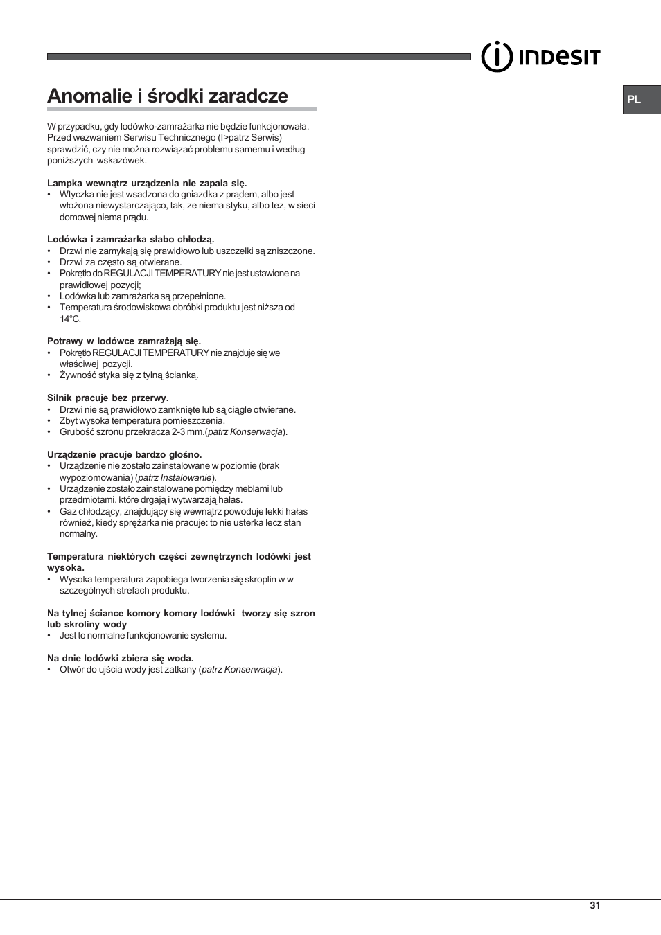 Indesit TAA-12-N User Manual | Page 31 / 72