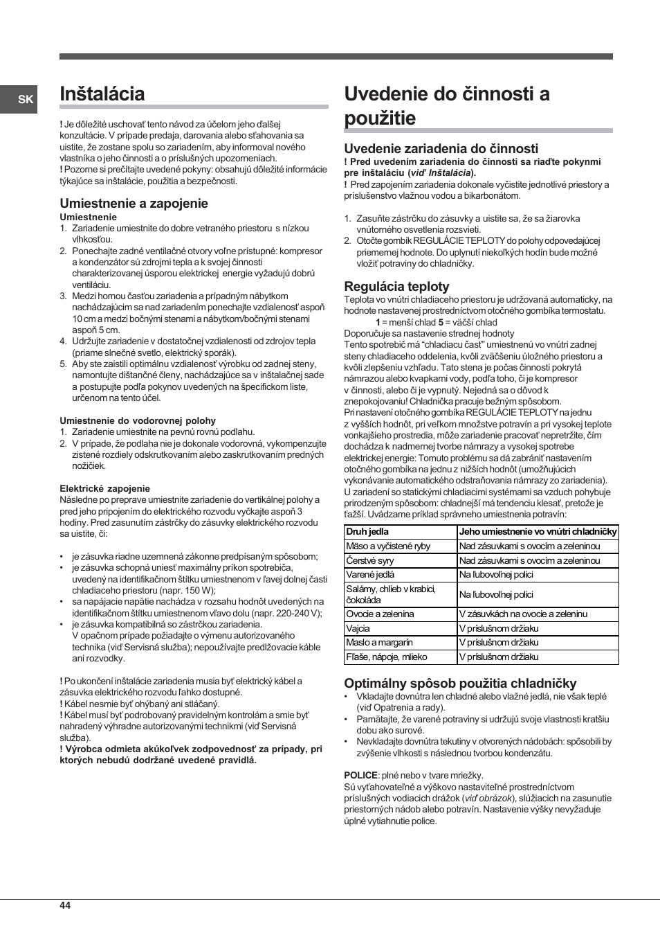 Indesit TAA-12-N User Manual | Page 44 / 72