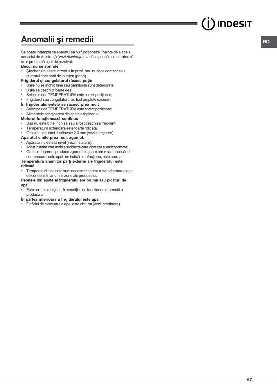 Indesit TAA-12-N User Manual | Page 67 / 72