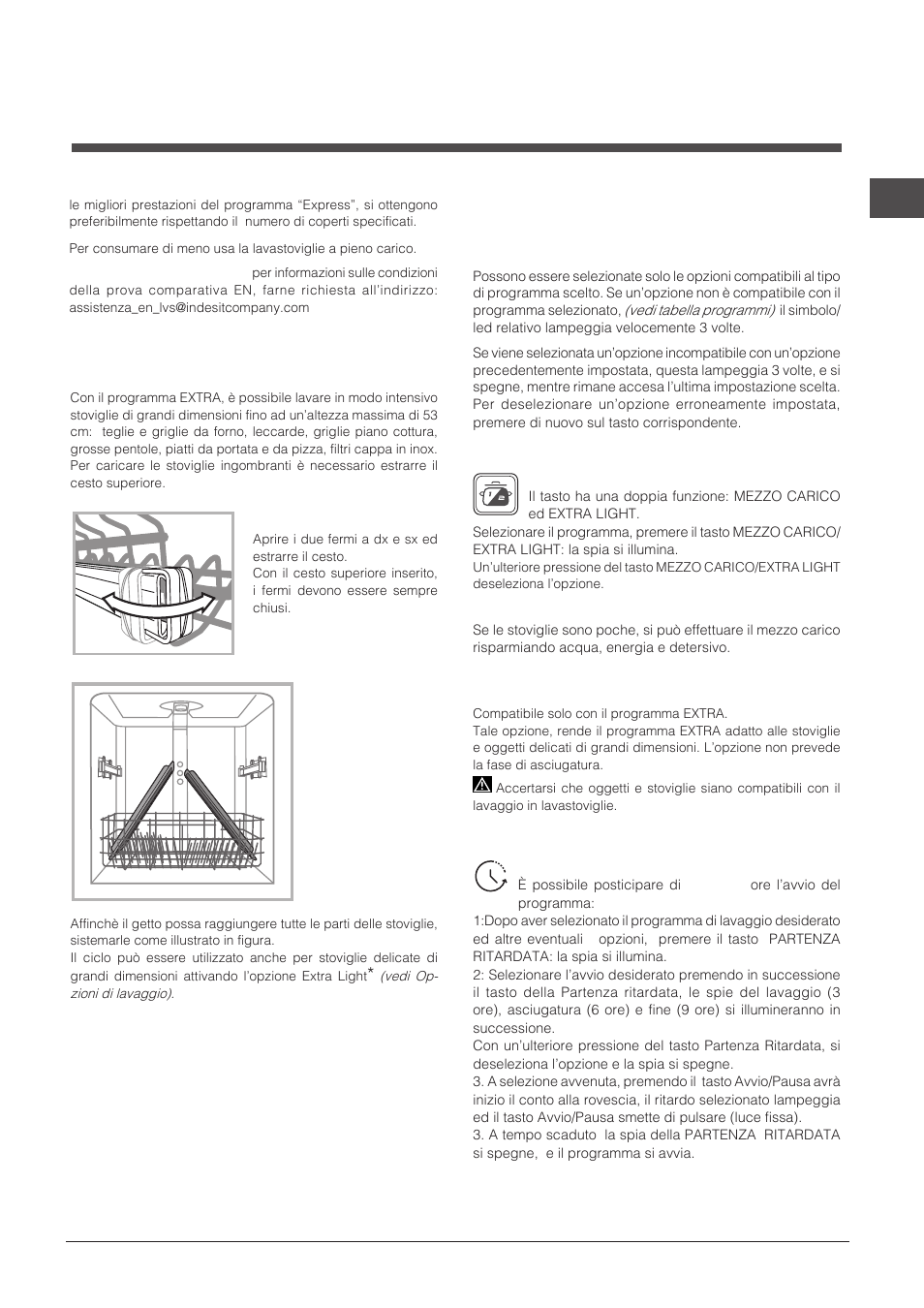 Programmi speciali ed opzioni, Opzioni di lavaggio | Indesit DFP-27T94-A-EU User Manual | Page 11 / 72