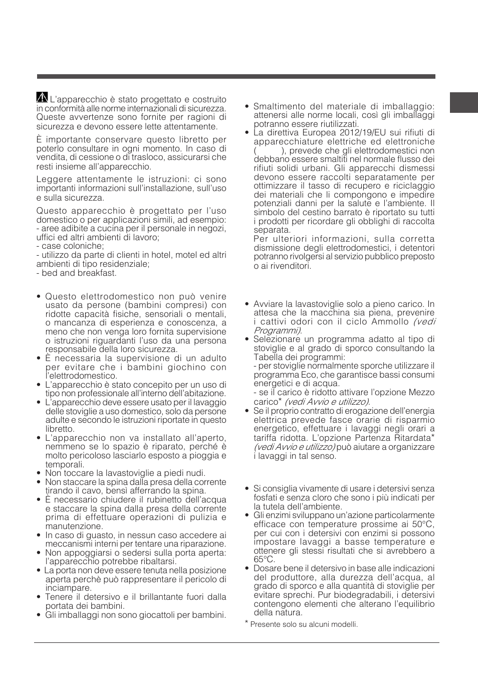 Precauzioni e consigli | Indesit DFP-27T94-A-EU User Manual | Page 3 / 72