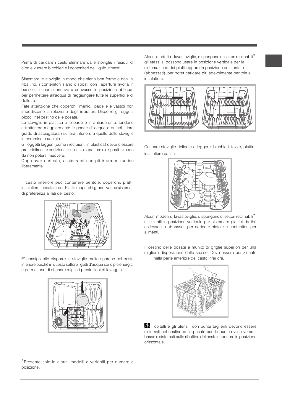 Caricare i cesti | Indesit DFP-27T94-A-EU User Manual | Page 7 / 72