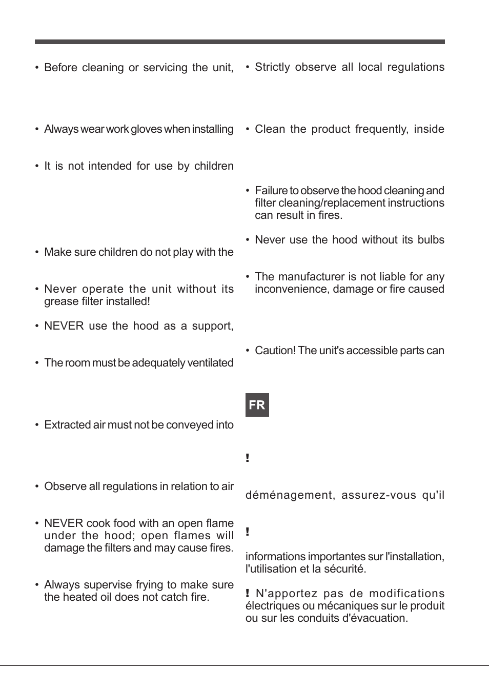 Avertissements | Indesit IHF-9.5-A-M-IX User Manual | Page 11 / 80