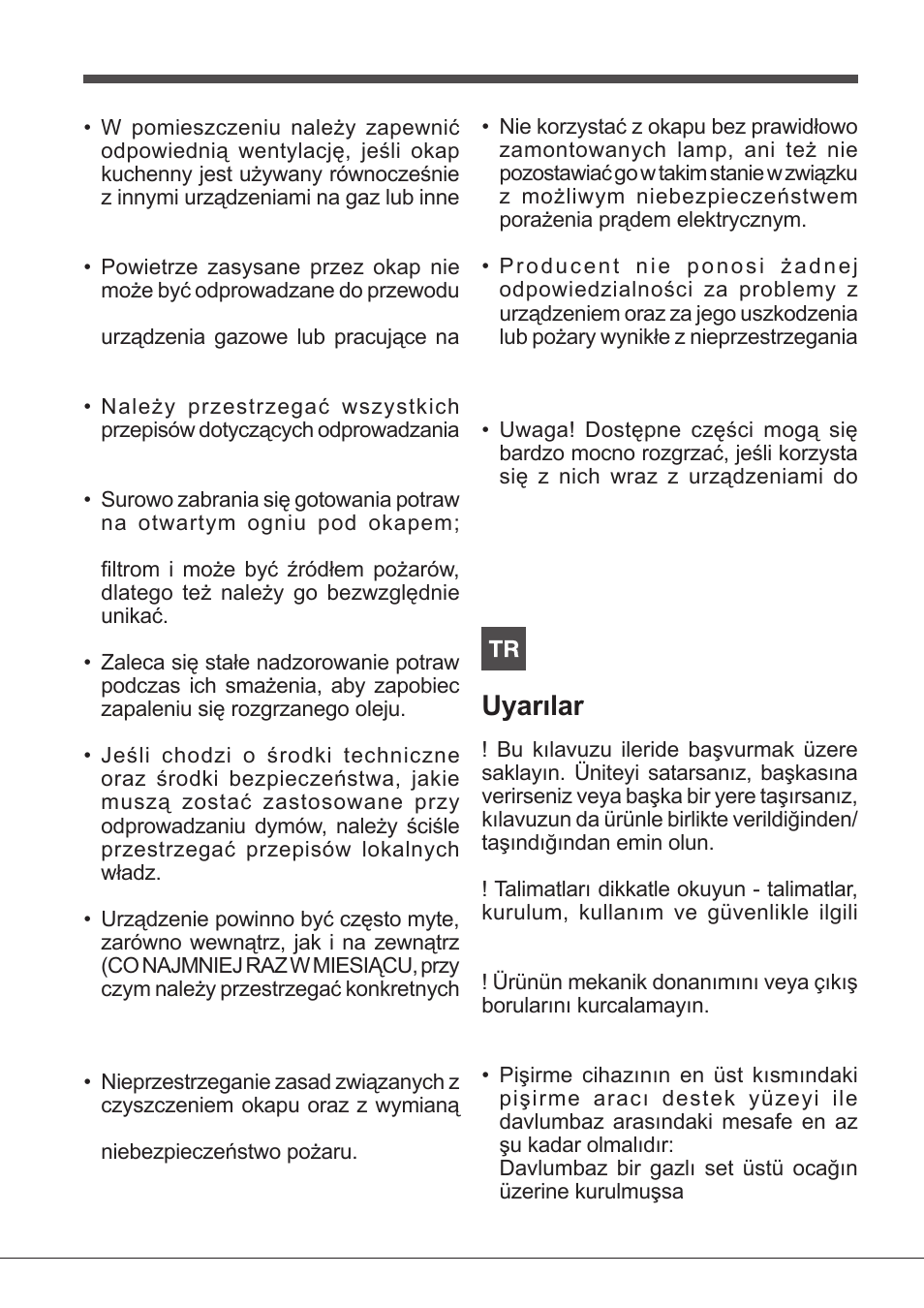 Uyarılar | Indesit IHF-9.5-A-M-IX User Manual | Page 20 / 80