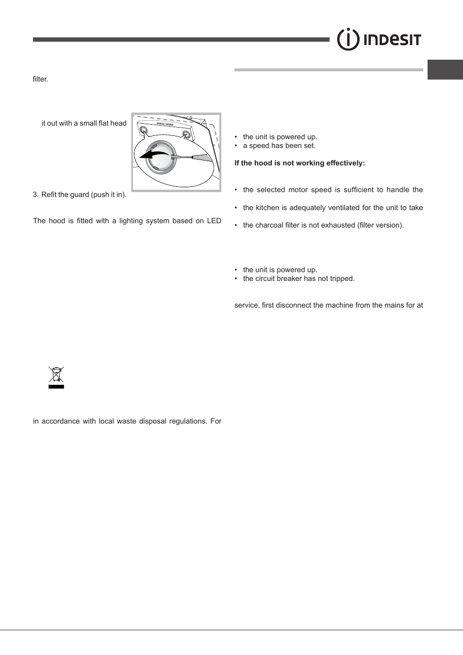 Troubleshooting | Indesit IHF-9.5-A-M-IX User Manual | Page 39 / 80