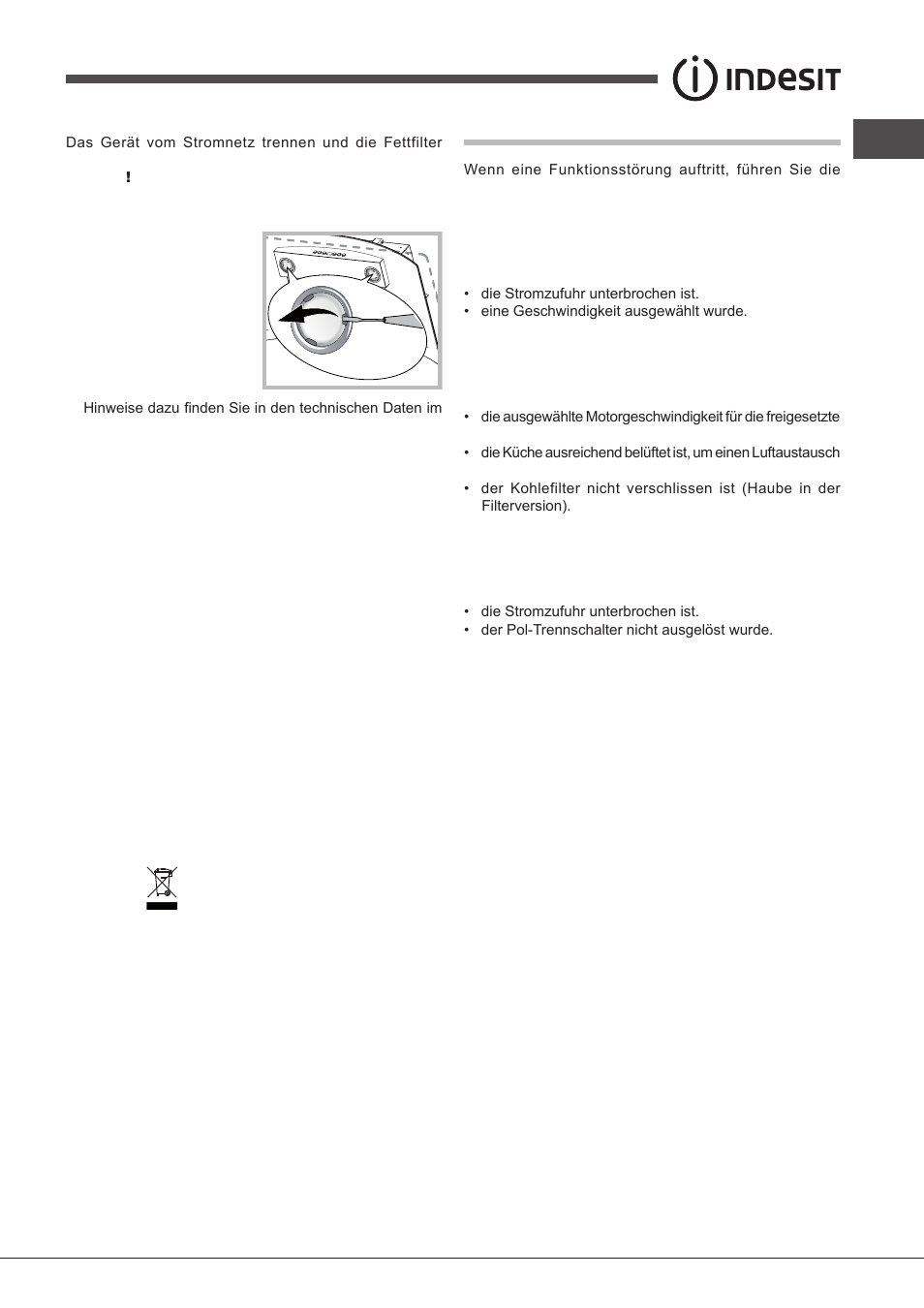 Störungen und abhilfe | Indesit IHF-9.5-A-M-IX User Manual | Page 51 / 80