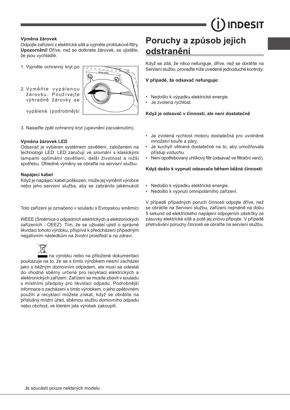 Poruchy a způsob jejich odstranění | Indesit IHF-9.5-A-M-IX User Manual | Page 69 / 80