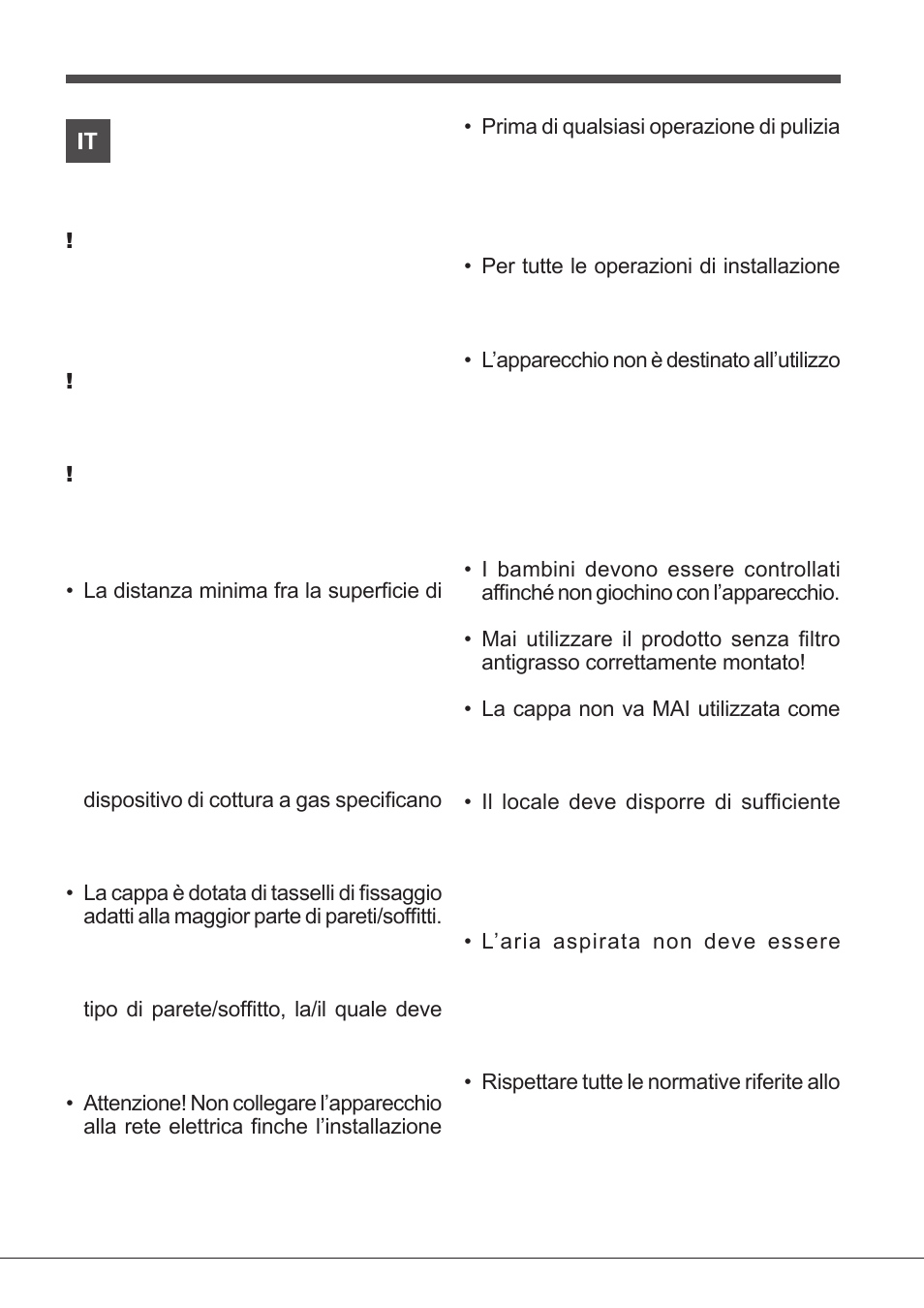 Avvertenze | Indesit IHF-9.5-A-M-IX User Manual | Page 9 / 80