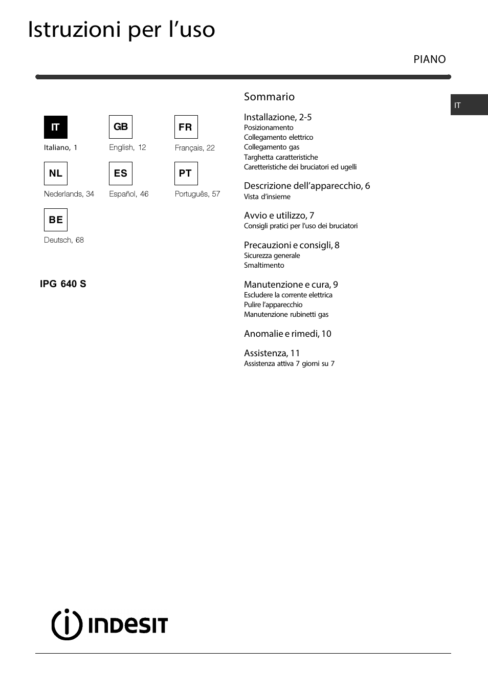 Indesit IPG-640-S-(GR) User Manual | 80 pages