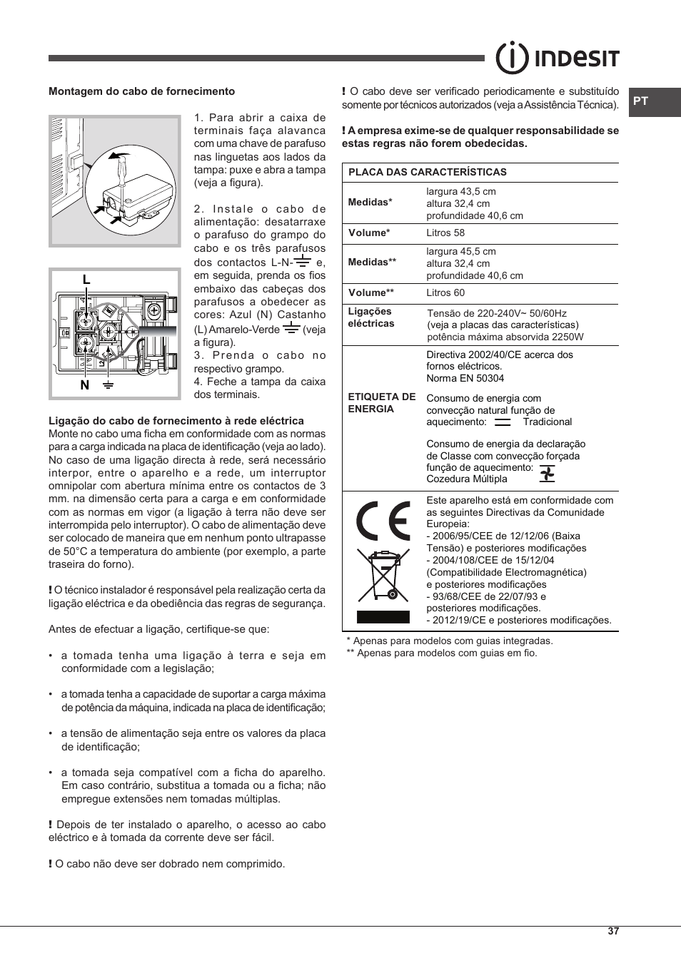 Indesit IFG-51-K.A-(BK)-S User Manual | Page 37 / 60