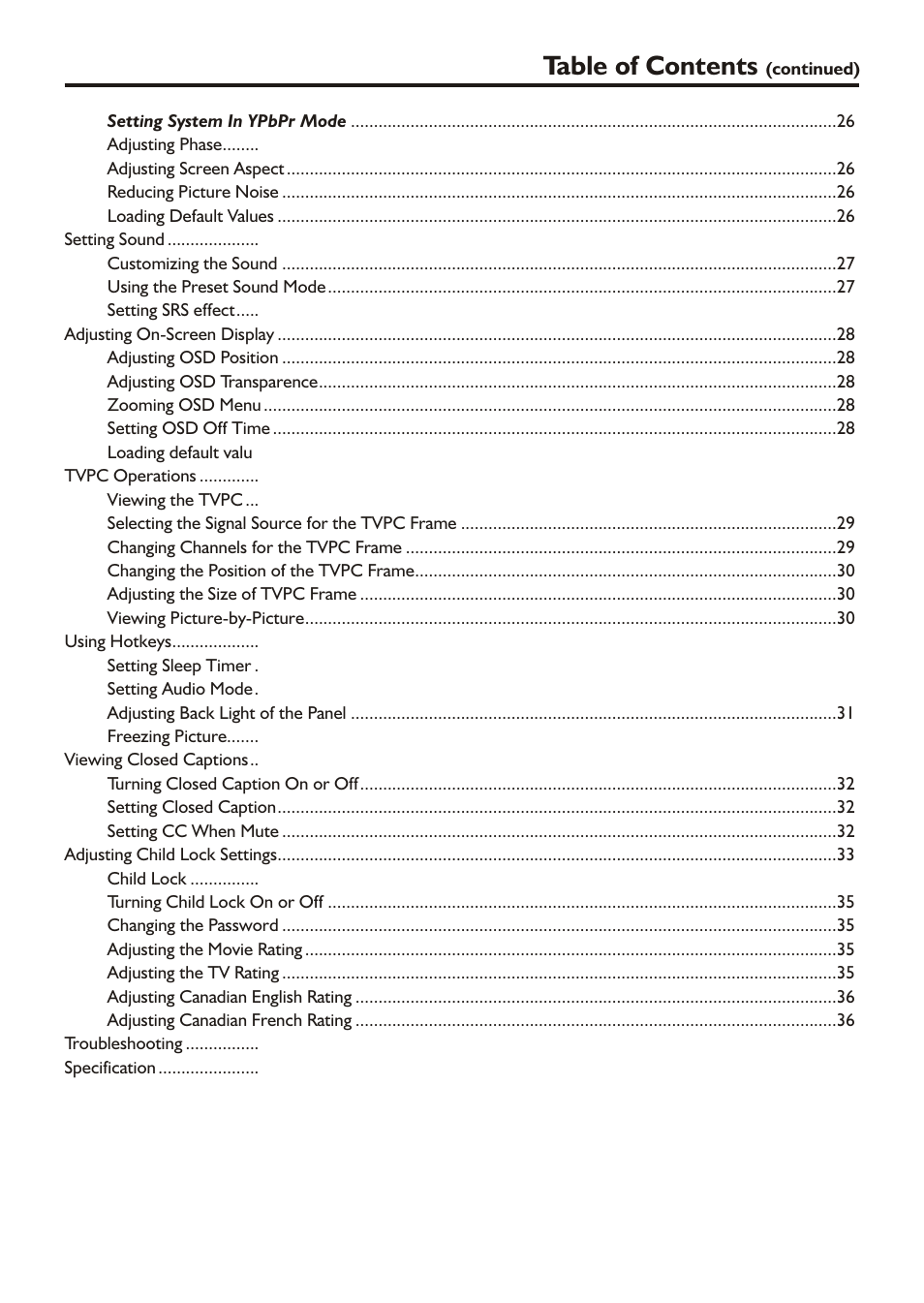 Audiovox FPE2305 User Manual | Page 3 / 42