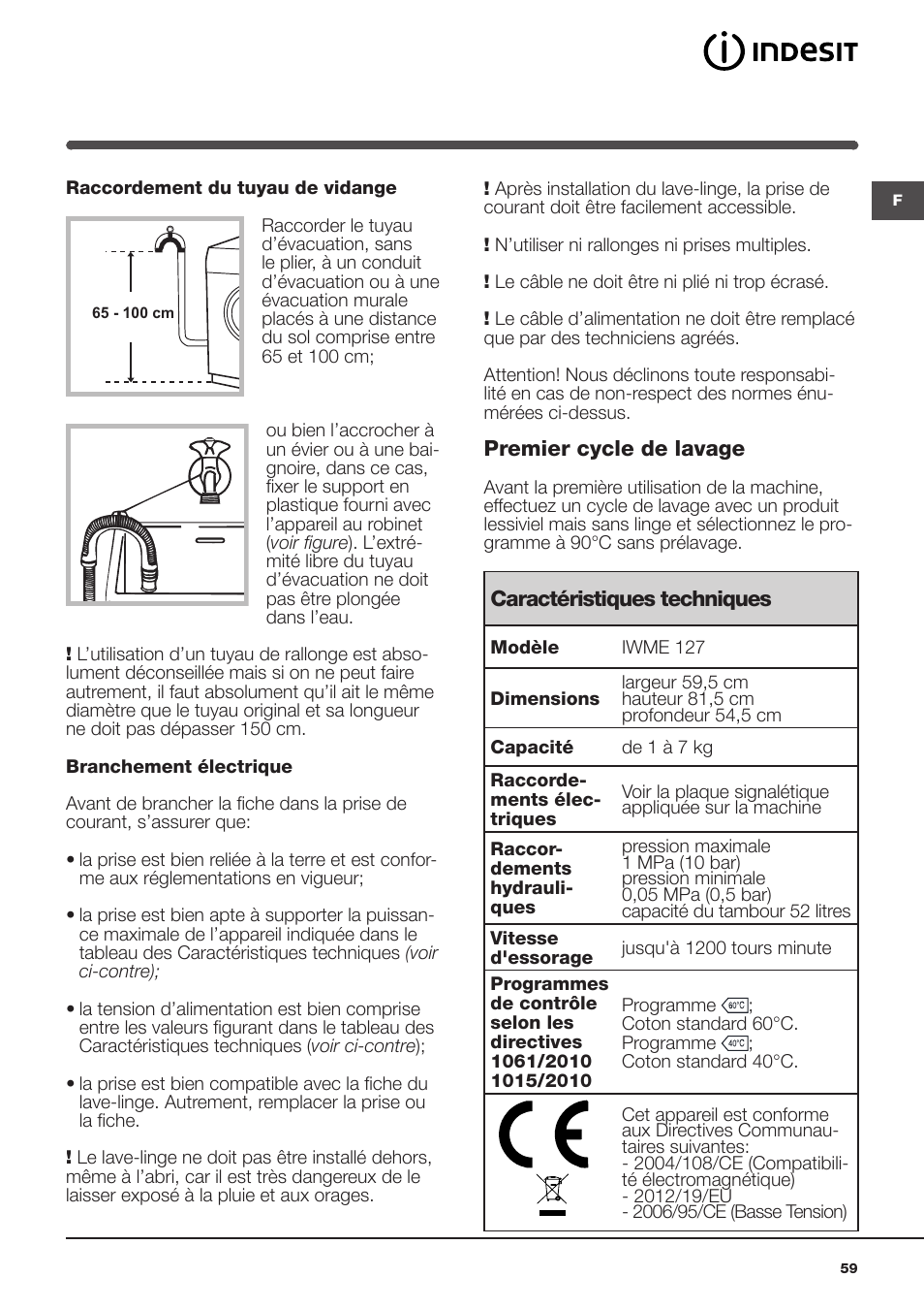 Indesit IWME-127-EU User Manual | Page 59 / 84