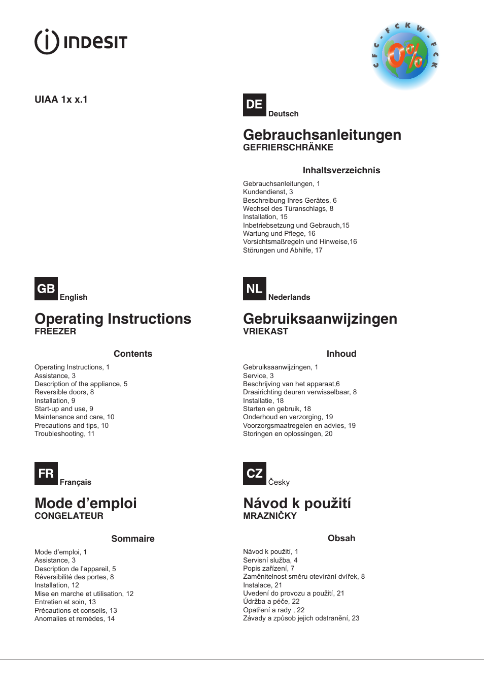 Indesit UIAA-12-S.1 User Manual | 28 pages