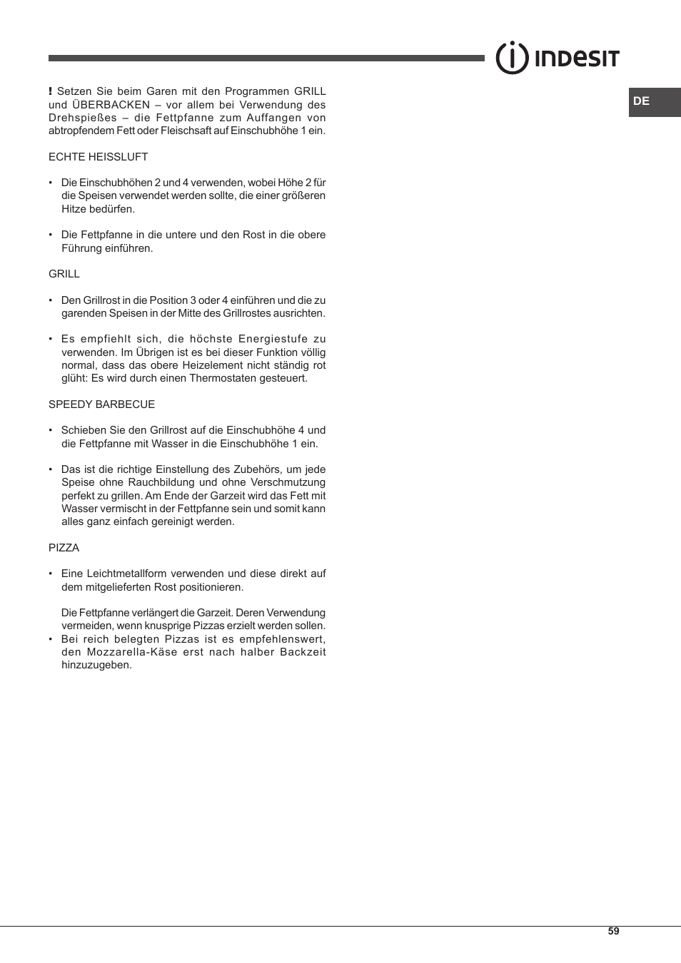 Indesit IF-88-K-GP.A-IX-S User Manual | Page 59 / 72