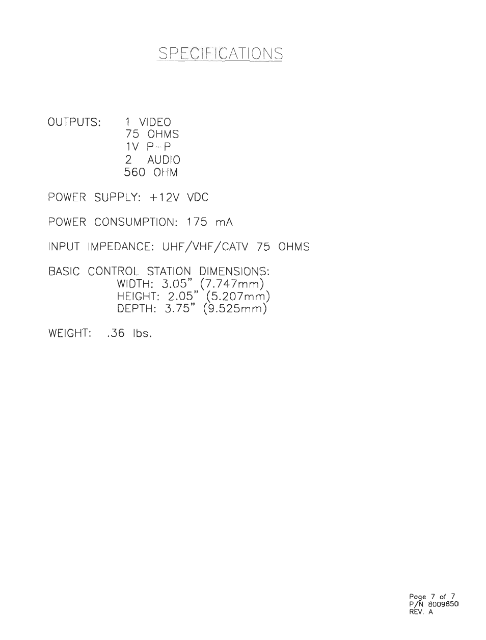 Audiovox TBX9850 User Manual | Page 7 / 7