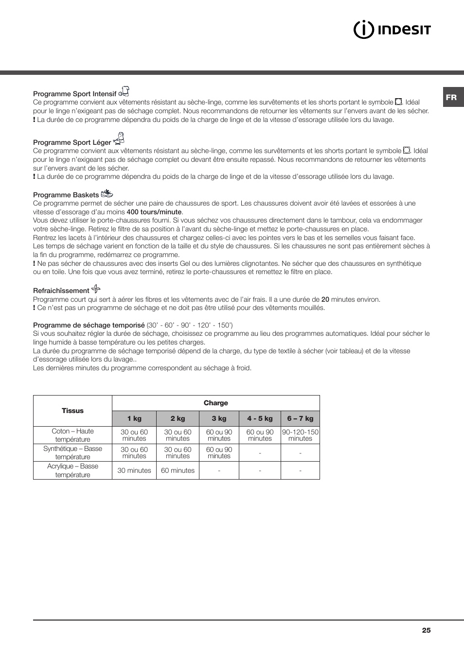 Indesit IDCA-735-B-(EU) User Manual | Page 25 / 80