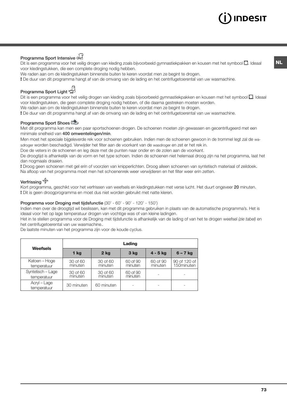 Indesit IDCA-735-B-(EU) User Manual | Page 73 / 80
