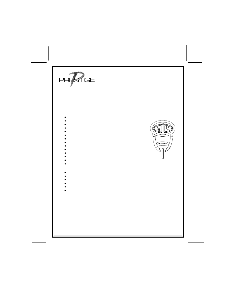 Audiovox Prestige APS-101 User Manual | 8 pages