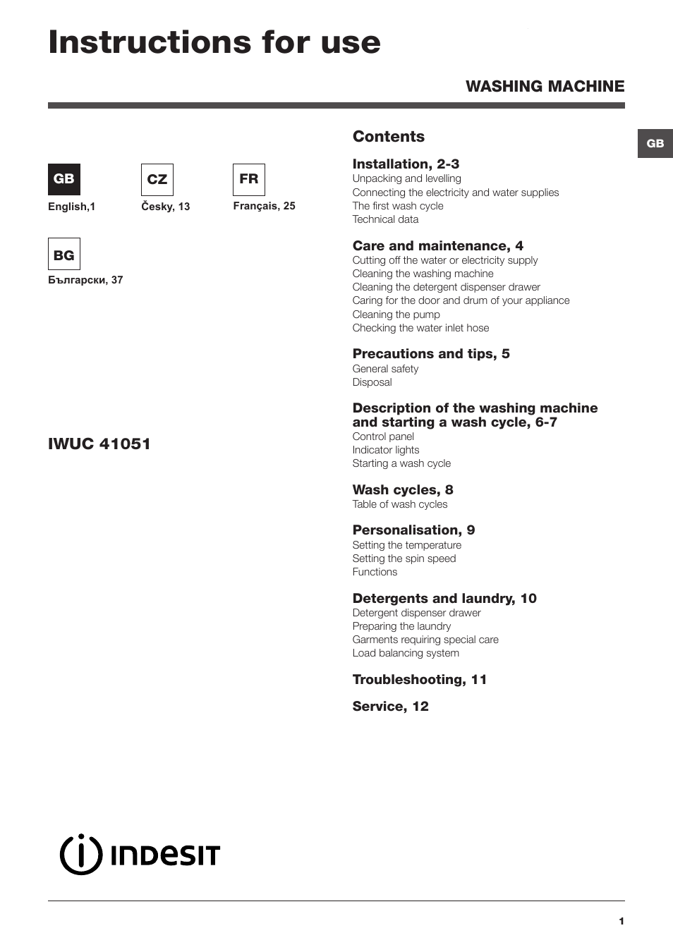 Indesit IWUC-41051-C-ECO-EU User Manual | 48 pages