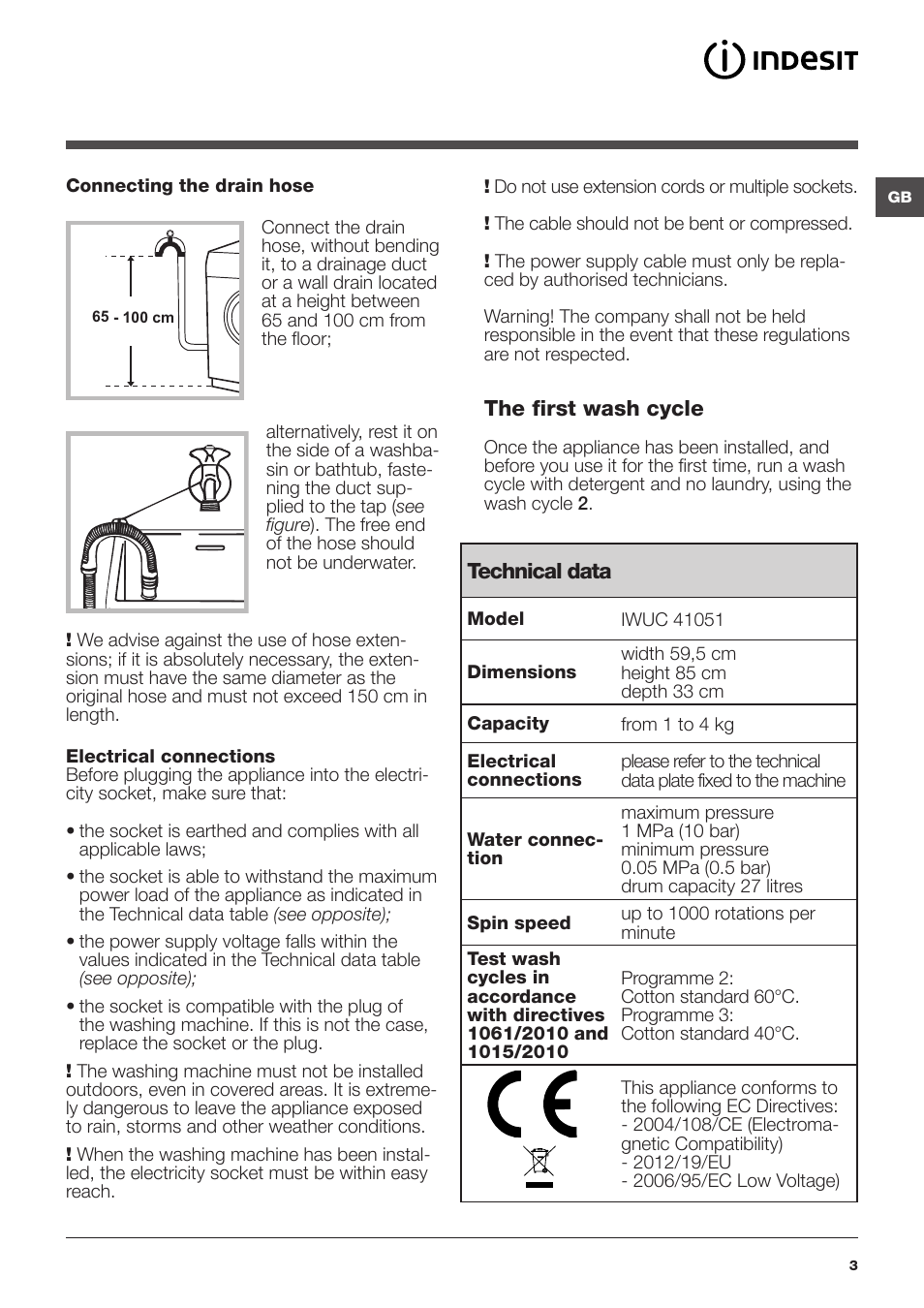 Indesit IWUC-41051-C-ECO-EU User Manual | Page 3 / 48