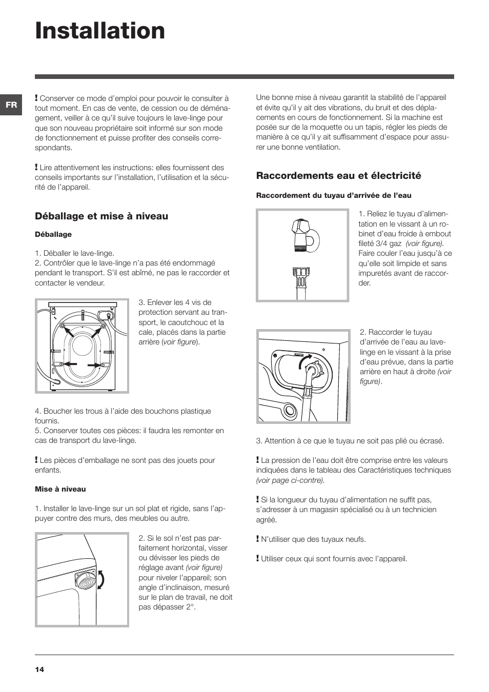 Installation | Indesit IWC-81051-C-ECO(EU) User Manual | Page 14 / 60