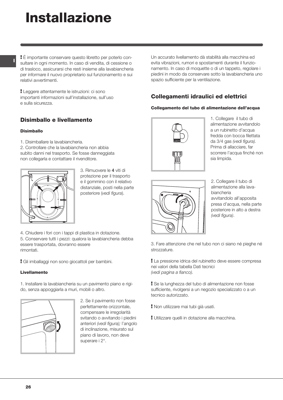 Installazione | Indesit IWC-81051-C-ECO(EU) User Manual | Page 26 / 60