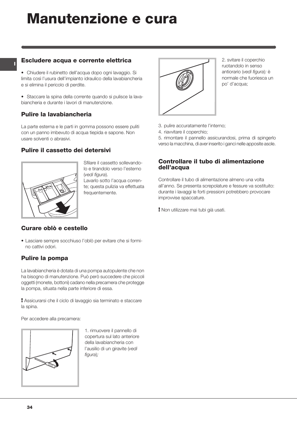 Manutenzione e cura | Indesit IWC-81051-C-ECO(EU) User Manual | Page 34 / 60