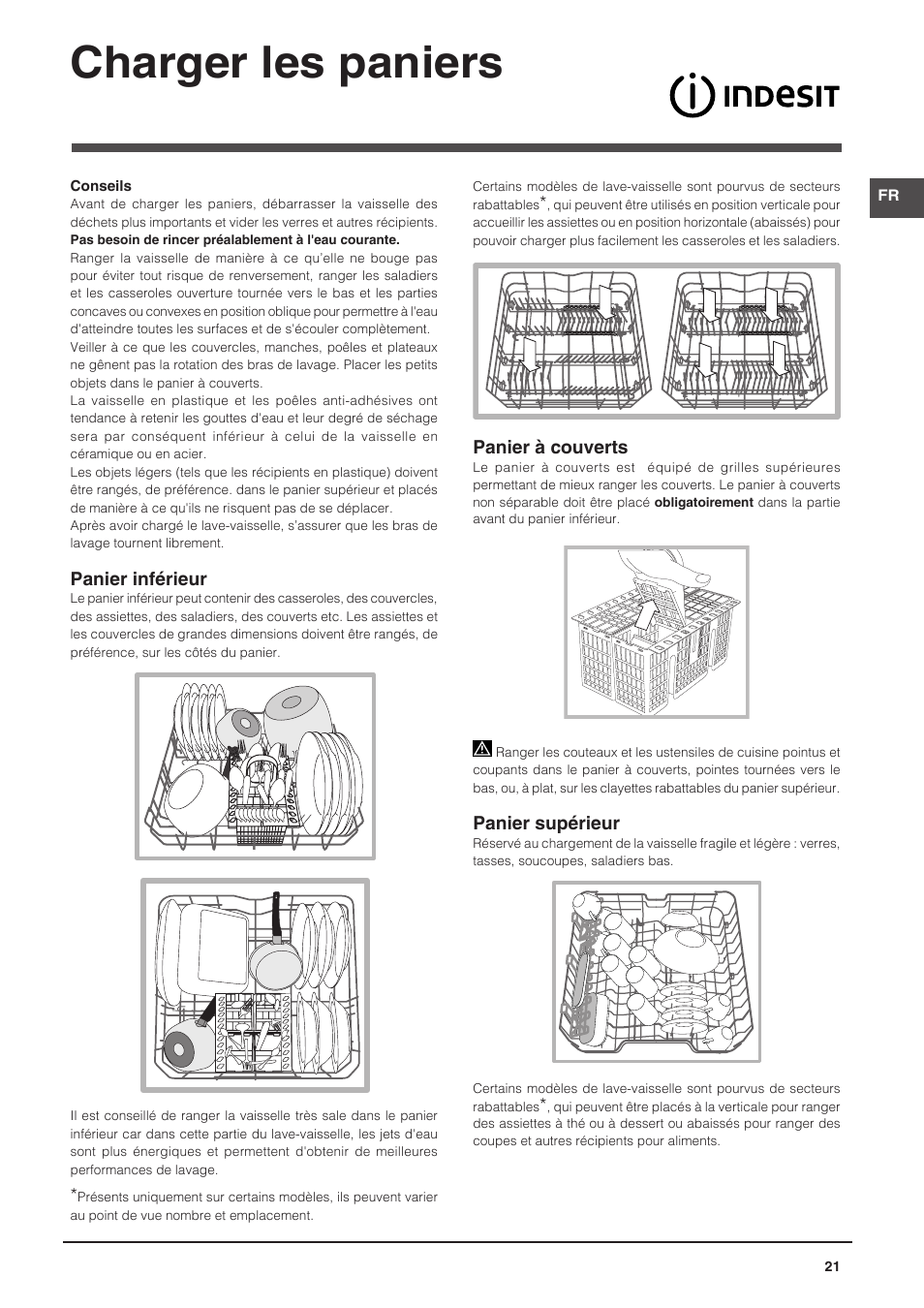 Charger les paniers | Indesit DPG-16B1-CA-NX-EU User Manual | Page 21 / 56
