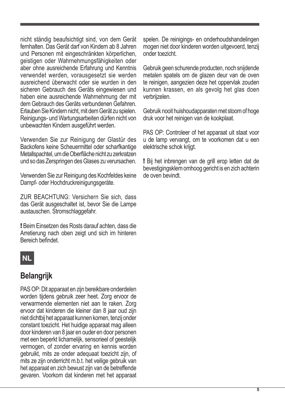 Belangrijk | Indesit IFG-83-KC.A-(TD) User Manual | Page 5 / 60