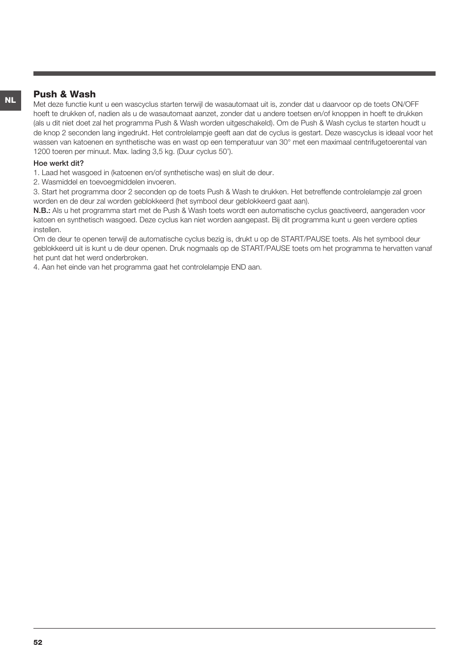 Indesit XWE-61452-W-EU User Manual | Page 52 / 72