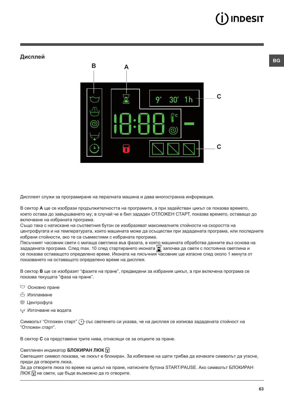 Bc a c | Indesit XWE-61452-W-EU User Manual | Page 63 / 72