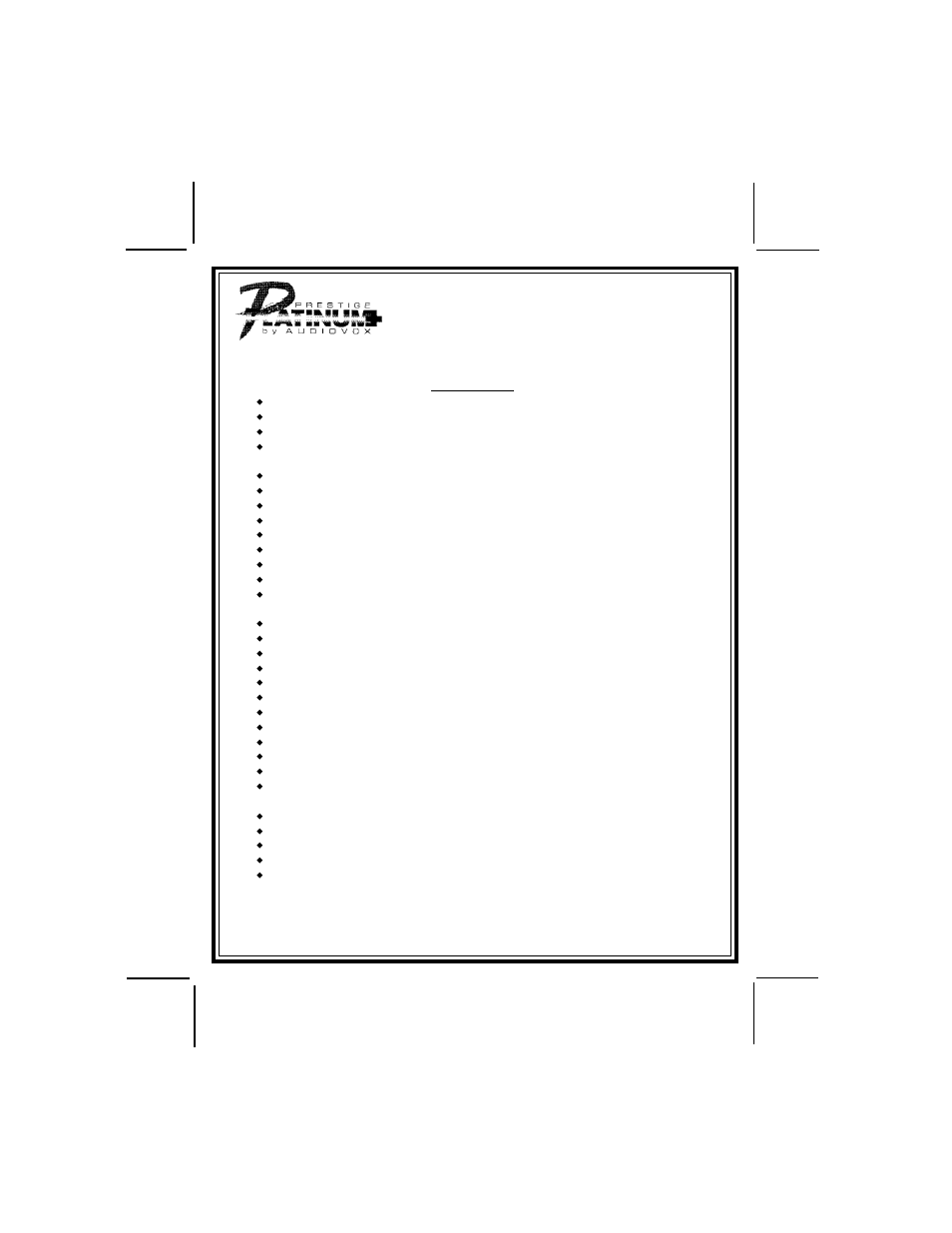 Audiovox Prestige Platinum APS 687N User Manual | 8 pages