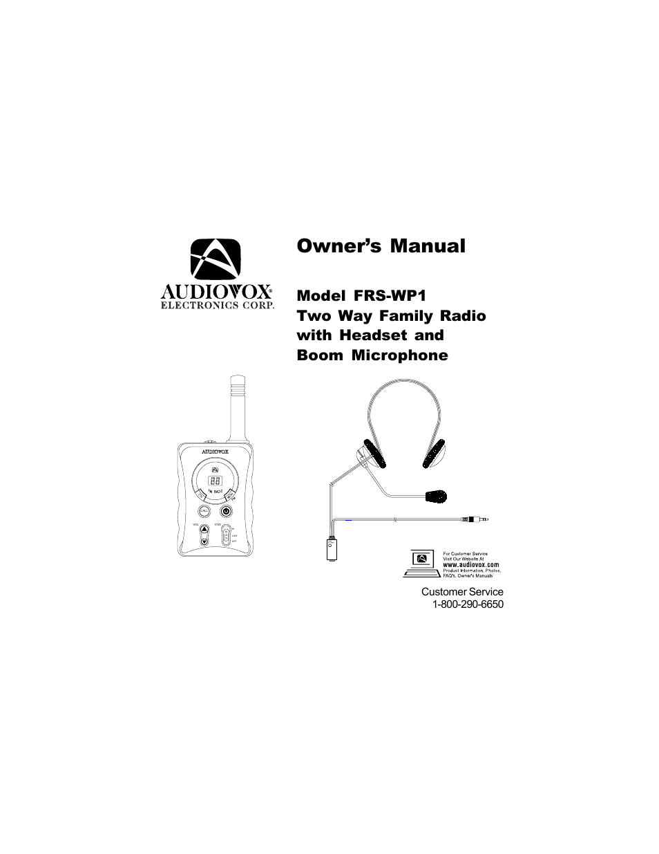 Audiovox FRS-WP1 User Manual | 16 pages