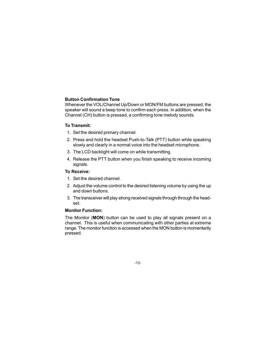 Audiovox FRS-WP1 User Manual | Page 12 / 16