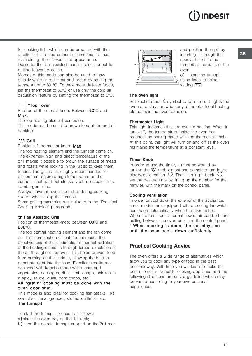 Practical cooking advice | Indesit KN6C517(W)-RU User Manual | Page 19 / 40