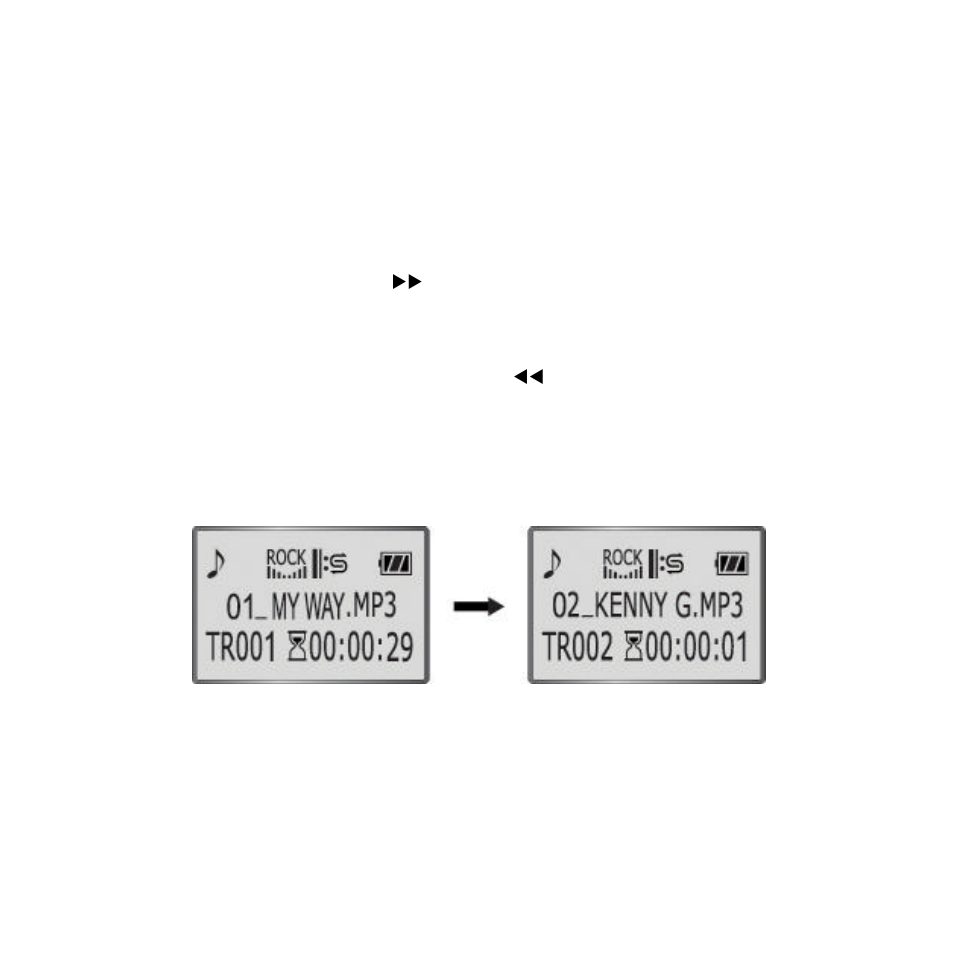 Searching a desired music / voice track | Audiovox MP2164 User Manual | Page 20 / 40
