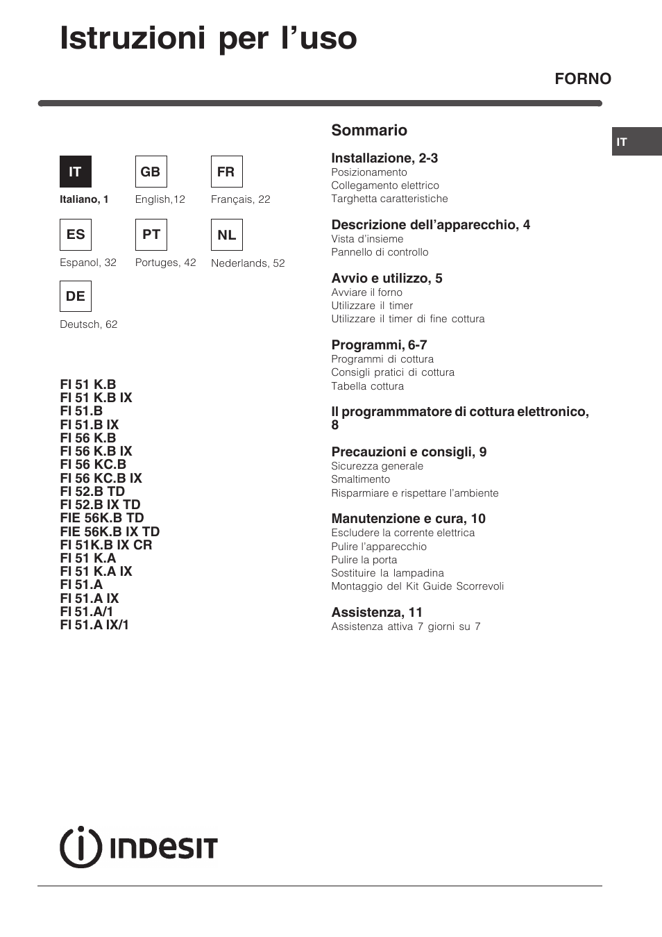 Indesit FI-51.A-(BK) User Manual | 72 pages