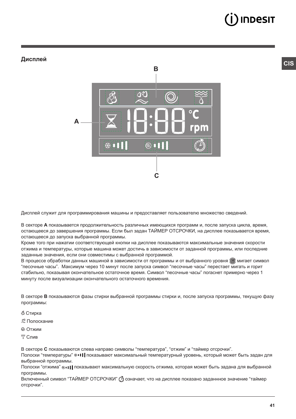 Bc a | Indesit PWE-91273-S-(EU) User Manual | Page 41 / 48