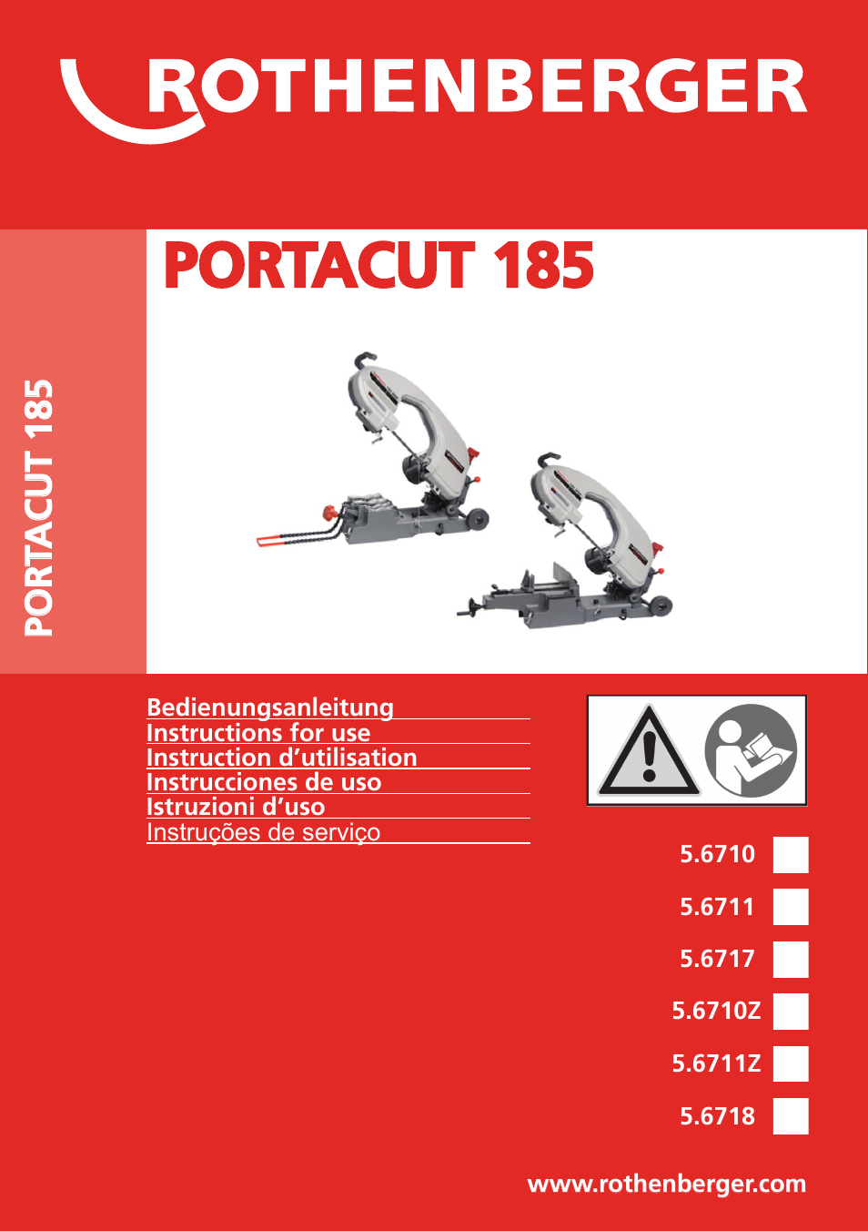 ROTHENBERGER PORTACUT 185 User Manual | 70 pages