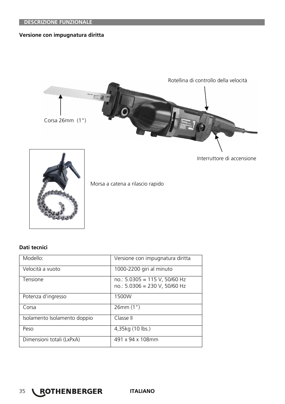 ROTHENBERGER ROTIGER VARIO Electronic User Manual | Page 36 / 84