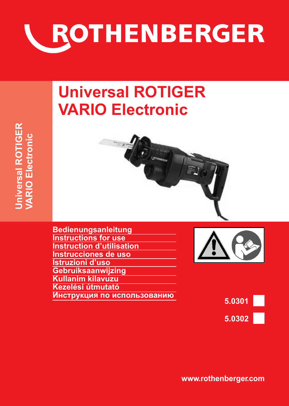 ROTHENBERGER Universal ROTIGER VARIO Electronic User Manual | 84 pages