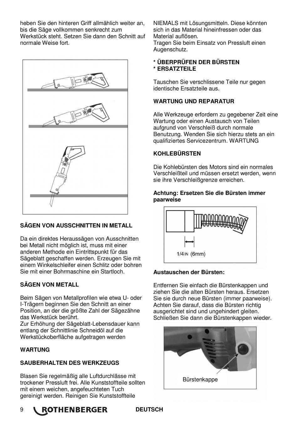 ROTHENBERGER Universal ROTIGER VARIO Electronic User Manual | Page 10 / 84