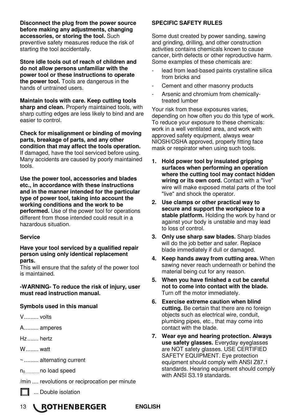 ROTHENBERGER Universal ROTIGER VARIO Electronic User Manual | Page 14 / 84