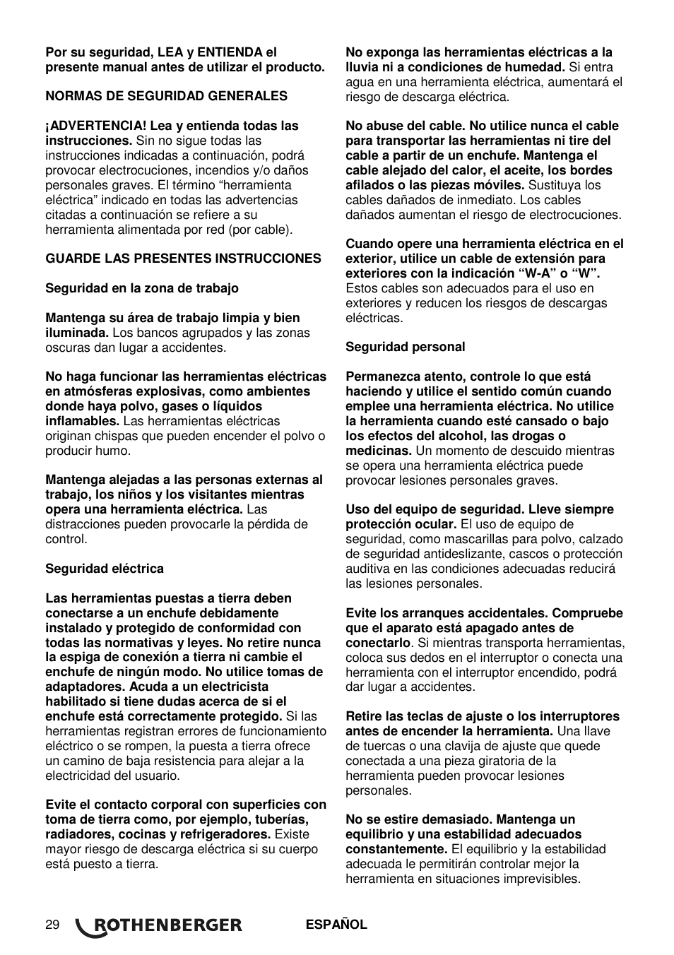 ROTHENBERGER Universal ROTIGER VARIO Electronic User Manual | Page 30 / 84