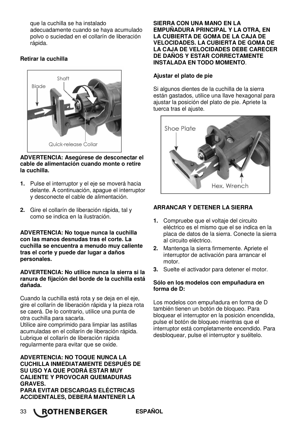 ROTHENBERGER Universal ROTIGER VARIO Electronic User Manual | Page 34 / 84